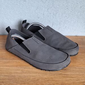 Xero Shoes Sunrise Loafers Men 7.5 Gray Canvas Slip On Minimalist Barefoot